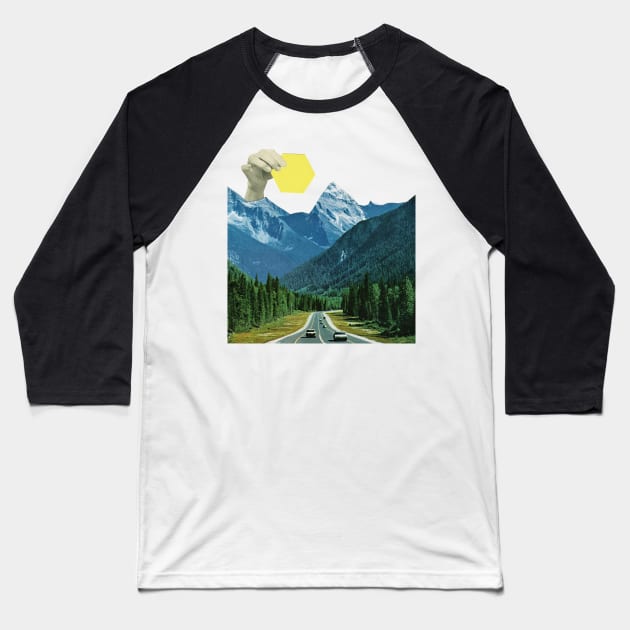 Moving Mountains Baseball T-Shirt by Cassia